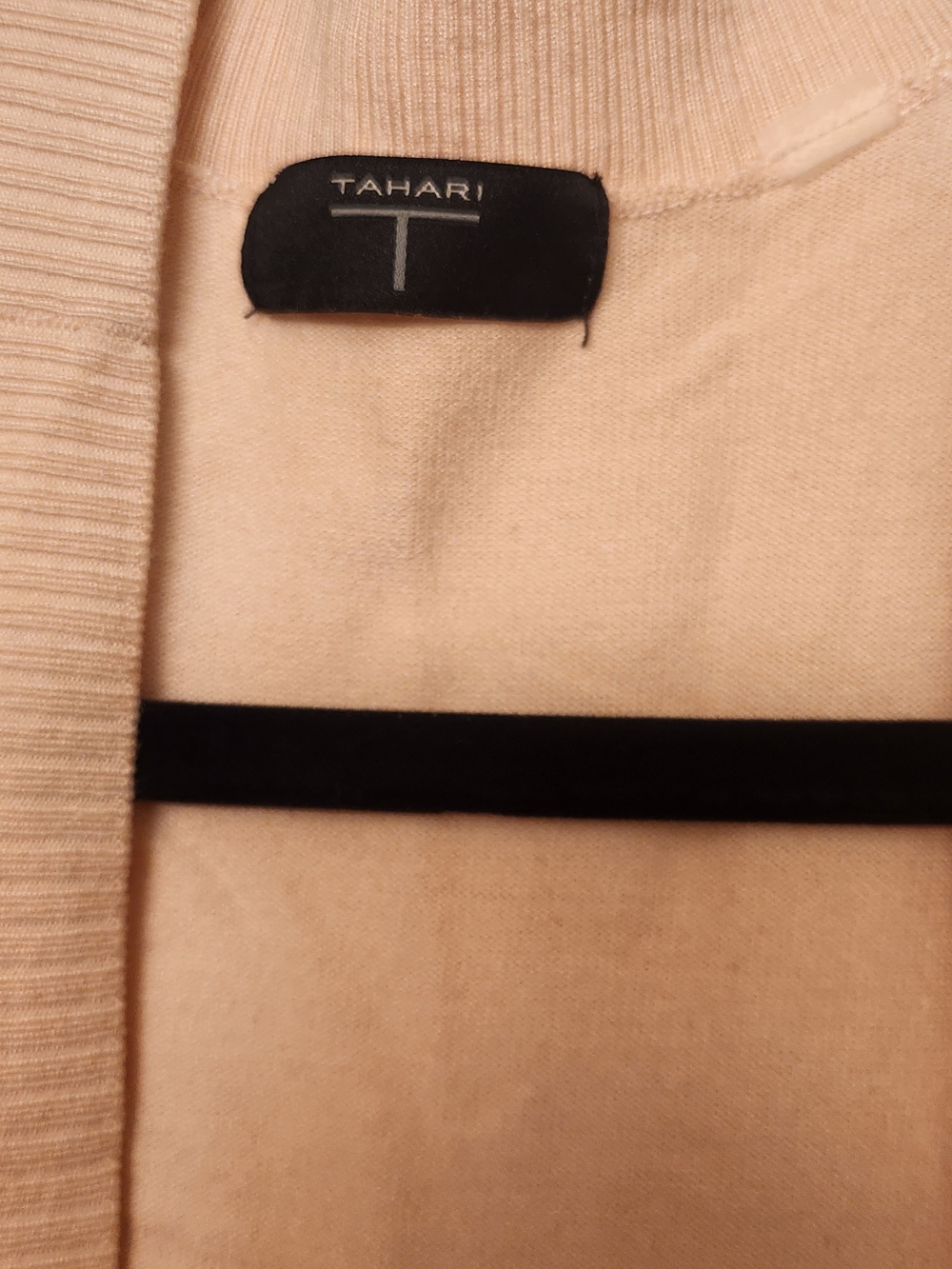 Tahari Neutral Open Front Cardigan in Light Pink - Picture 2 of 2